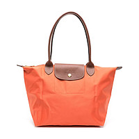 LONGCHAMP 珑骧 LE PLIAGE 女士橙色中号长柄手提包托特包