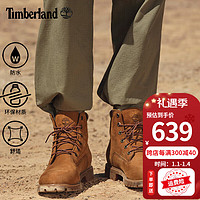 Timberland添柏岚男鞋踢不烂大黄靴秋冬户外休闲防水6寸马丁靴A2E9D A2E9DM715/棕色 40