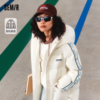 森马 Semir永久联名羽绒服女长款宽松三防厚外套 黑色(灰鸭绒)90001 奶白(白鸭绒)10501 150/76A/XS 155/80A/S 160/84A/M 165/88A/L 170/92A/XL 175/96A/XXL 180/100A/XXXL