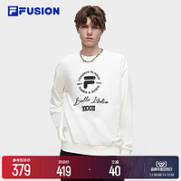 FILA 斐乐 FUSION斐乐潮牌男子针织套头衫2023冬新款时尚休闲纯棉卫衣