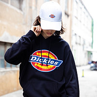 Dickies 帝客 卫衣男女同款大logo印花连帽卫衣 卫衣女 连帽DK007060 黑色 XL