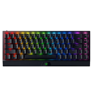 RAZER 雷蛇 黑寡妇蜘蛛V3 迷你无线版 68键 2.4G蓝牙 多模无线机械键盘 黑色 雷蛇绿轴 RGB