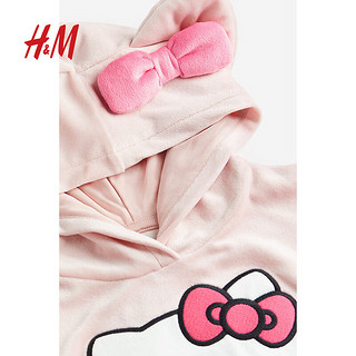 H&M童装女童儿童套装2件式印花服装1172283 浅粉色/Hello Kitty 145/72