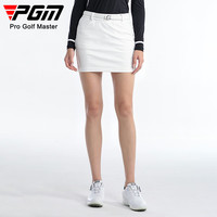 PGM高尔夫裙秋冬女士包臀裙运动经典百搭短裙简约时尚半身裙服装 QZ094-白色 S