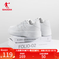 乔丹QIAODAN 女板鞋冬季空军一号低帮板鞋潮流休闲小白鞋运动鞋 乔丹白 39