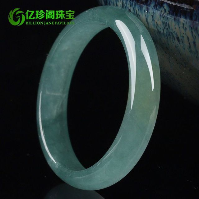 亿珍阁 天然A货翡翠戒指危地马拉蓝水料细圈戒指冰种玉石指环 正品