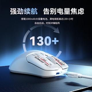 TAIDU 钛度 TSG608MAX 无线游戏鼠标 3395芯片有线蓝牙三模2.4G 充电带板载26000DPI 白