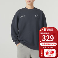 PUMA彪马卫衣男装 秋冬户外运动服加绒保暖休闲服上衣服套头衫 625075-17 XS 常规款