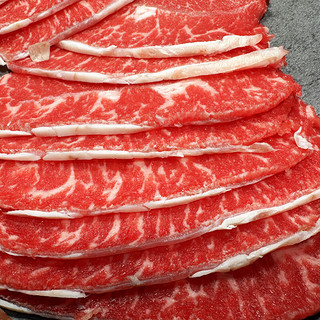 HUADONG 牛板腱切片300g*2盒 牛肉生鲜 三筋火锅烤肉薄片 牛板腱切片  0.6kg