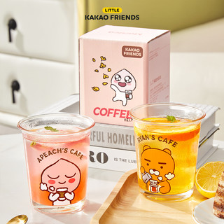 KAKAO FRIENDS玻璃杯女生高颜值办公室喝水杯家用可爱果汁杯子