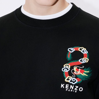 KENZO 凯卓 龙年系列 男女款圆领卫衣 FE55SW1654MF 黑色 L
