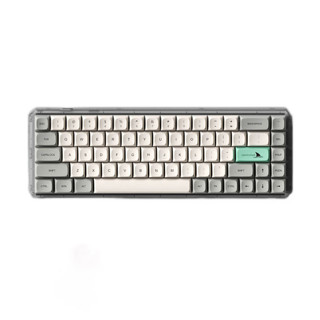 Darmoshark 达摩鲨 K5无线2.4G 机械键盘 双模PBT 双色球帽热插拔68键有线键盘 透明黑轻奢版-佳达隆G黄PRO 线性轴 拼色
