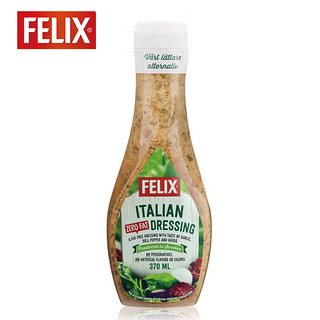 FELIX 菲力斯 瑞典进口 菲力斯（FELIX）意式调味酱 咸味0脂肪 水果蔬菜沙拉酱 无脂肪色拉酱370ml
