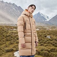 361°男装羽绒服冬季冬装上衣长款厚保暖防风防寒连帽运动休闲外套