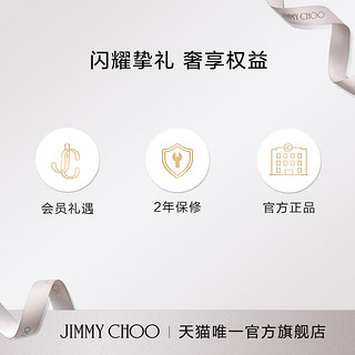 JIMMY CHOO/ADDIE/JC 女士JC 徽章饰黑色平底乐福鞋