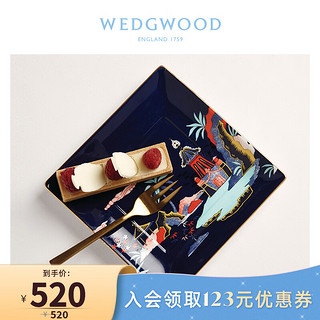 WEDGWOOD 威基伍德漫游美境蓝塔物语14.5cm礼品骨瓷方盘礼盒40023908 漫游美境蓝塔物语14.5cm方盘