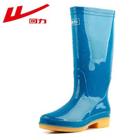 回力女士高筒雨鞋成人雨靴防水鞋胶鞋套鞋水靴 8813天蓝高筒 36