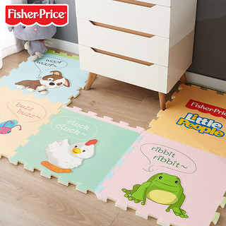 费雪（Fisher-Price）婴儿爬行垫XPE防滑拼图泡沫地垫爬爬垫拼接加厚2cm6片动物欢唱