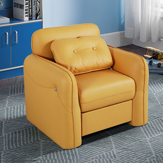 慕思儿童沙发 慕思旗下沙发品牌艾慕 科技布儿童可储物沙发 椅 蓝色科技布单椅