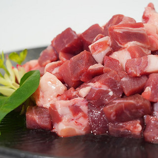 东来顺 羔羊后腿肉切块 内蒙羊肉 煎烤涮煮清真冷冻生鲜 500g（1斤装）