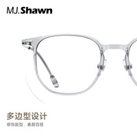 shawnleeMJ系列防蓝光近视眼镜男可配度数女士素颜眼镜框女圣诞#362 透灰 平光防蓝光