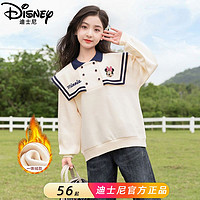 Disney 迪士尼 女童卫衣秋冬款加绒洋气厚儿童秋冬装女大童冬季衣服学院风