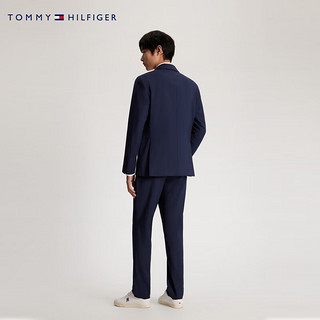 TOMMY HILFIGERx LARDINI男羊毛暗条纹商务修身西服套装TQ001256 深蓝色410 54