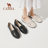 CAMEL 骆驼 女鞋秋季款妈妈鞋女款真皮软底中老年舒适奶奶平底鞋浅口单鞋