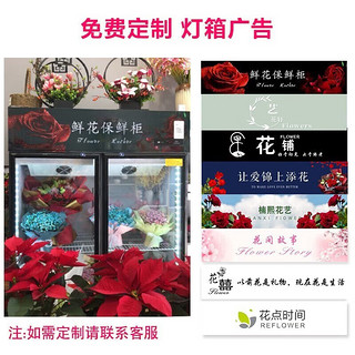 扬子花店商用鲜花保鲜柜大容量风冷冰柜上压机冷藏柜展示柜市场 双门590*1200*1920【注塑门框白色】