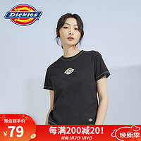 Dickies 帝客 T恤 女纯棉元气少女简约款上衣 DK010332 黑色 XL