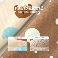 aqpa连体衣婴儿衣服秋冬季保暖双面毛绒外出哈衣爬爬服可爱萌