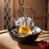 中式围炉煮茶电陶炉泡茶壶全套氛围感玻璃耐热冬养生茶具家用烤火