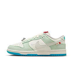 NIKE 耐克 Dunk Low Lx 女子运动板鞋 FZ5065-111 帆白/帆白/帆白/仙人掌绿/蒸气绿/龙红 38