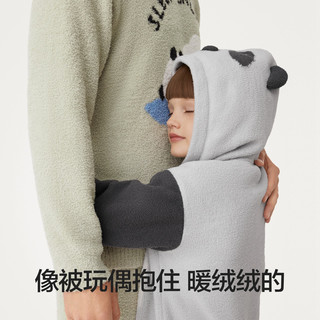 Bananain 蕉内 绒绒5系动物园儿童睡衣男女童加绒加厚宝宝半边绒家居服套装