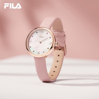 斐乐(FILA) 手表女潮流简约石英表百搭时尚防水女士手表6178 【藕粉皮带】6178-102