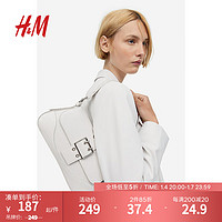 H&M女装配饰女包单肩时尚小包1172461 白色/鳄鱼纹 NOSIZE