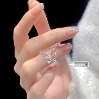 歌娅缇 女士999足银蝴蝶项链