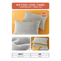 MERCURY 水星家纺 牛奶绒对枕套防静电情侣枕头套家用枕芯罩学生宿舍床品