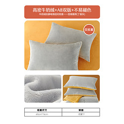 MERCURY 水星家纺 牛奶绒对枕套防静电情侣枕头套家用枕芯罩学生宿舍床品