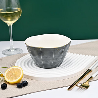 KANDA 神田 欧式碗盘家用碗碟北欧风饭碗汤碗味碟盘子轻奢餐具勺子汤勺 5.5英寸碗