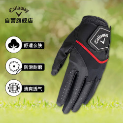 Callaway 卡拉威 高尔夫手套男士WARBIRD系列左手单只装  黑色 23
