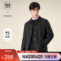 海澜之家(HLA)羽绒服男23轻商务经典白鸭绒外套男冬季 黑色11 165/84A/S