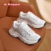 卡帕（Kappa）男女同款运动鞋休闲老爹鞋子潮鞋 白灰色 40.5