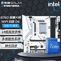 GALAXY 影驰 主板CPU套装 B760搭英特尔 酷睿I5 CPU 影驰 B760金属大师 D4 WiFi 白金版 13代i5 13490F