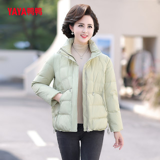 YAYA鸭鸭羽绒服女款冬季中老年装短款简约宽松外套C