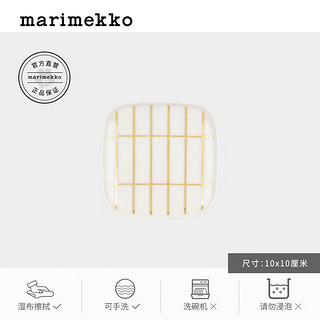 marimekko【新春】冬Tiiliskivi印花餐盘 白色、金色