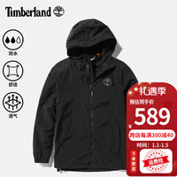Timberland添柏岚外套男秋冬户外徒步登山冲锋衣防风连帽防泼水夹克A6QK9 A6QK9001/黑色 S/170