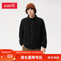 Baleno 班尼路 摇粒绒夹克男时尚潮流休闲百搭保暖外套 001A XL