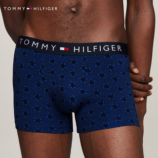 TOMMY HILFIGER男装提花腰边弹力贴身四角裤平角内裤UM0UM03044 星空蓝0YG M