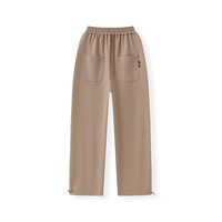 Kappa Kids卡帕儿童裤子秋冬男童女童青少年休闲长裤阔腿裤 卡其 120